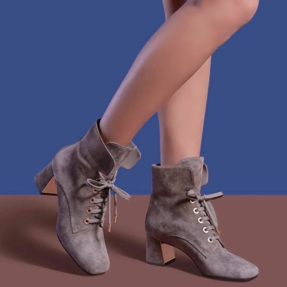 Marion Parke suede Stevie lace up boots 40